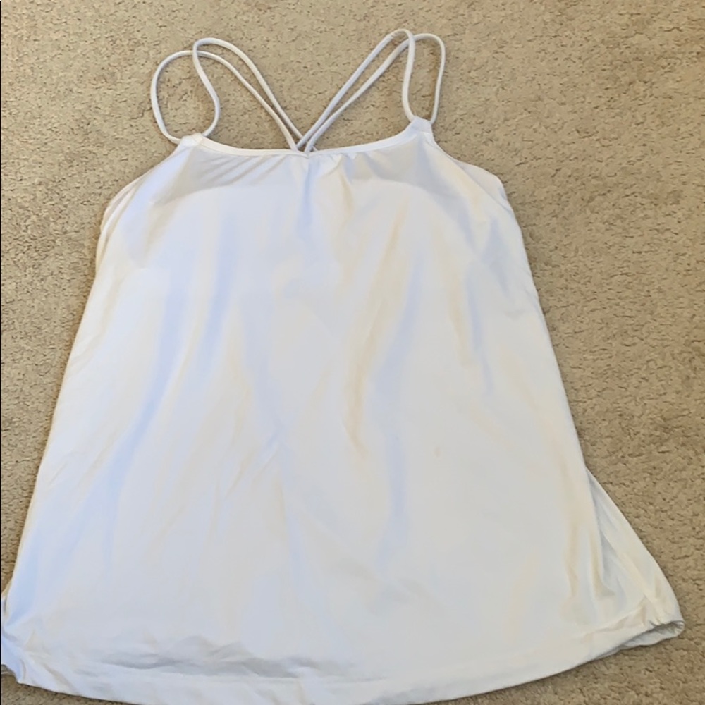Lululemon Open Back White Strappy Tank Top